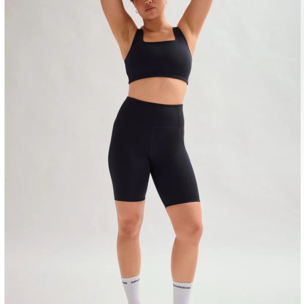Girlfriend Collective Black Bike Shorts High-Waisted